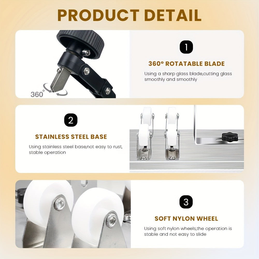 Easy To Use DIY Glass Bottle Cutting Tool Set For Round Square Oval Items