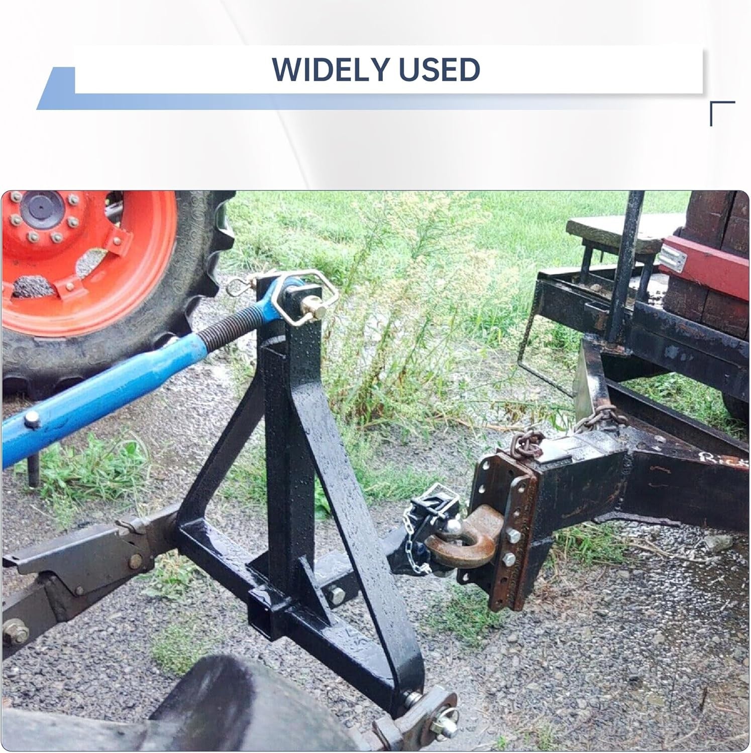 Heavy Duty 3Point 2 Receiver Trailer Towing Hitch Cat.1 Tractor Tow Hook Drawbar