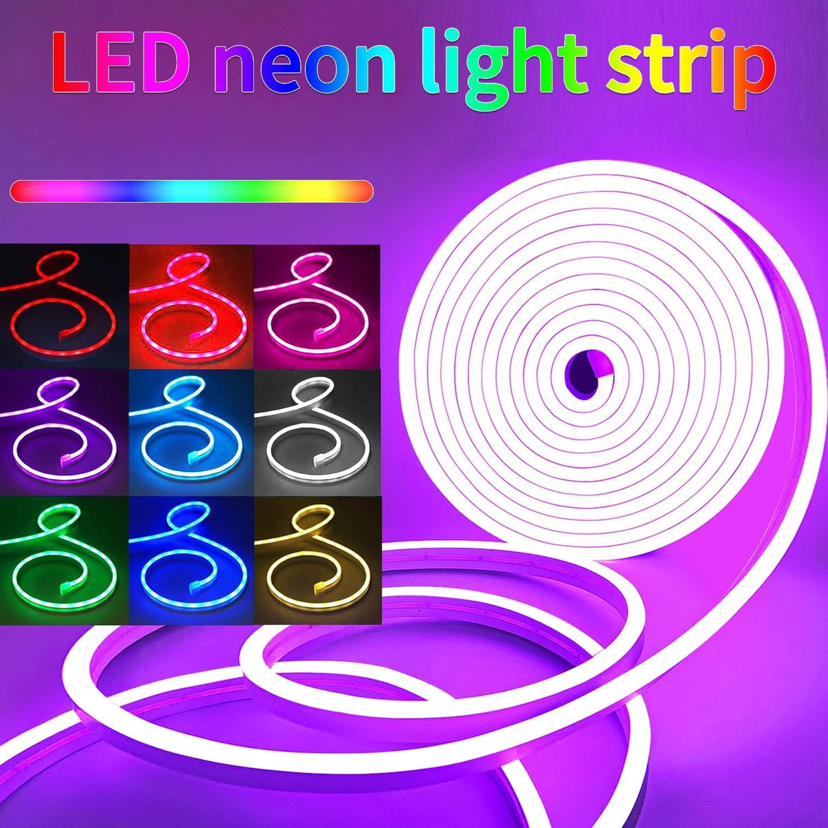 5M RGB Neon LED Strip Lights USB Music Sync