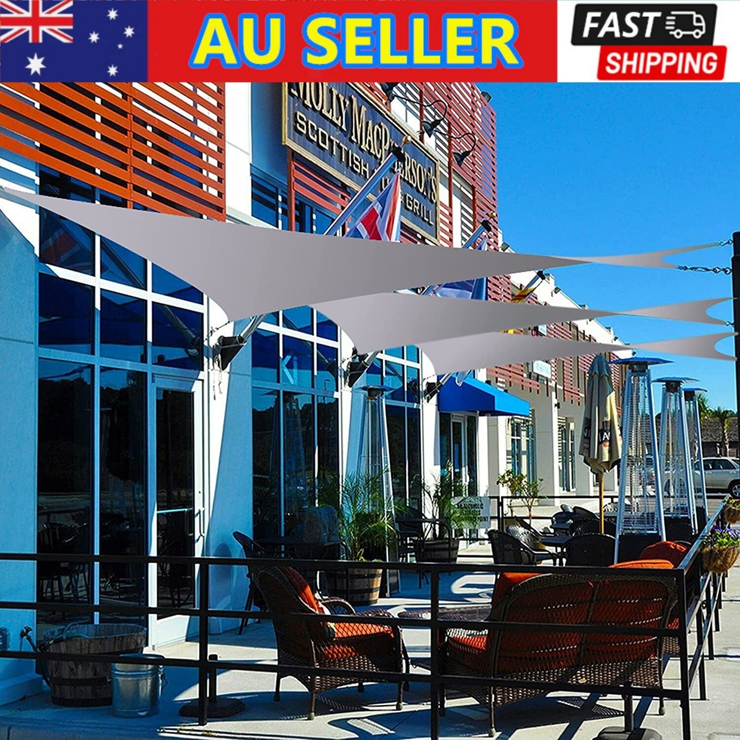 Sun Shade Sail Waterproof 2x2x2m