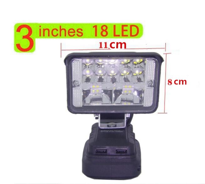 3inch 18V Li-ion LED Work Light Workshop Torch Camping for Makita Battery