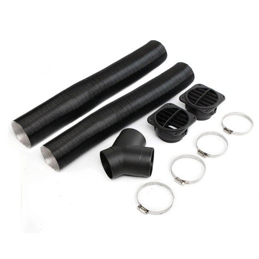 75mm 100cm Diesel Heater Air Pipe Duct Ducting Heating Hose Clip Outlet
