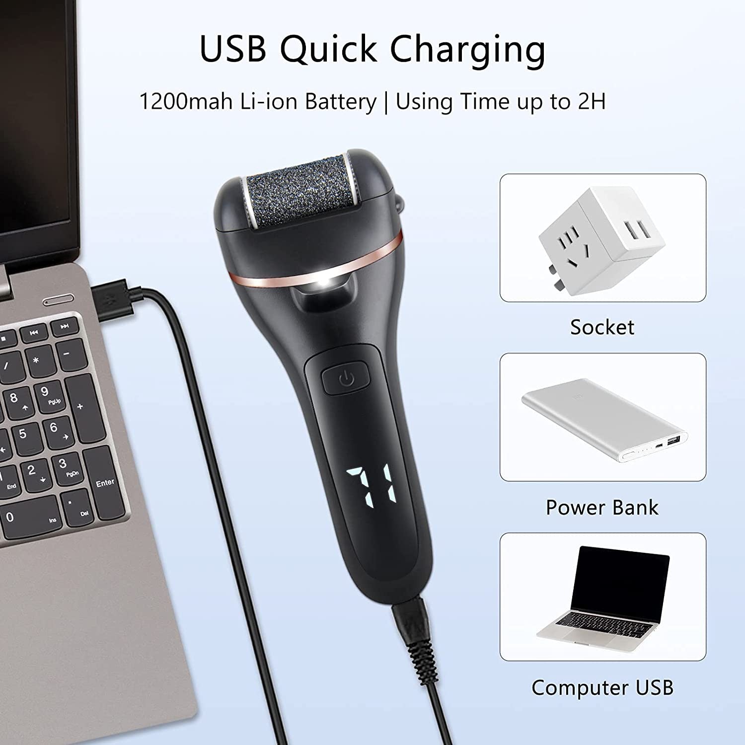 Electric Foot Grinder Foot File Hard Dead Skin Callus Remover Pedicure Care Kit