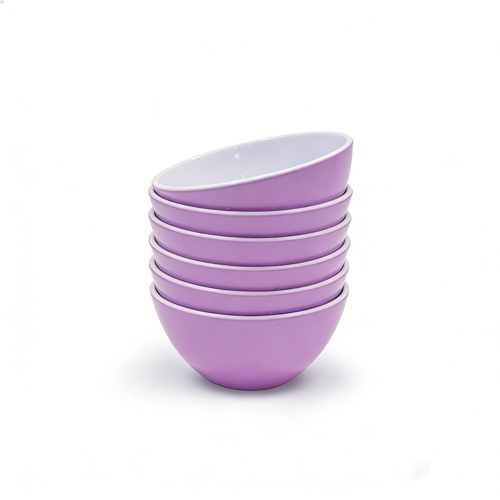 14.5CM  Melamine Cereal/Soup/Salad/Rice Bowls, Set of 6 in Purple