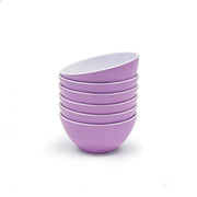 14.5CM  Melamine Cereal/Soup/Salad/Rice Bowls, Set of 6 in Purple