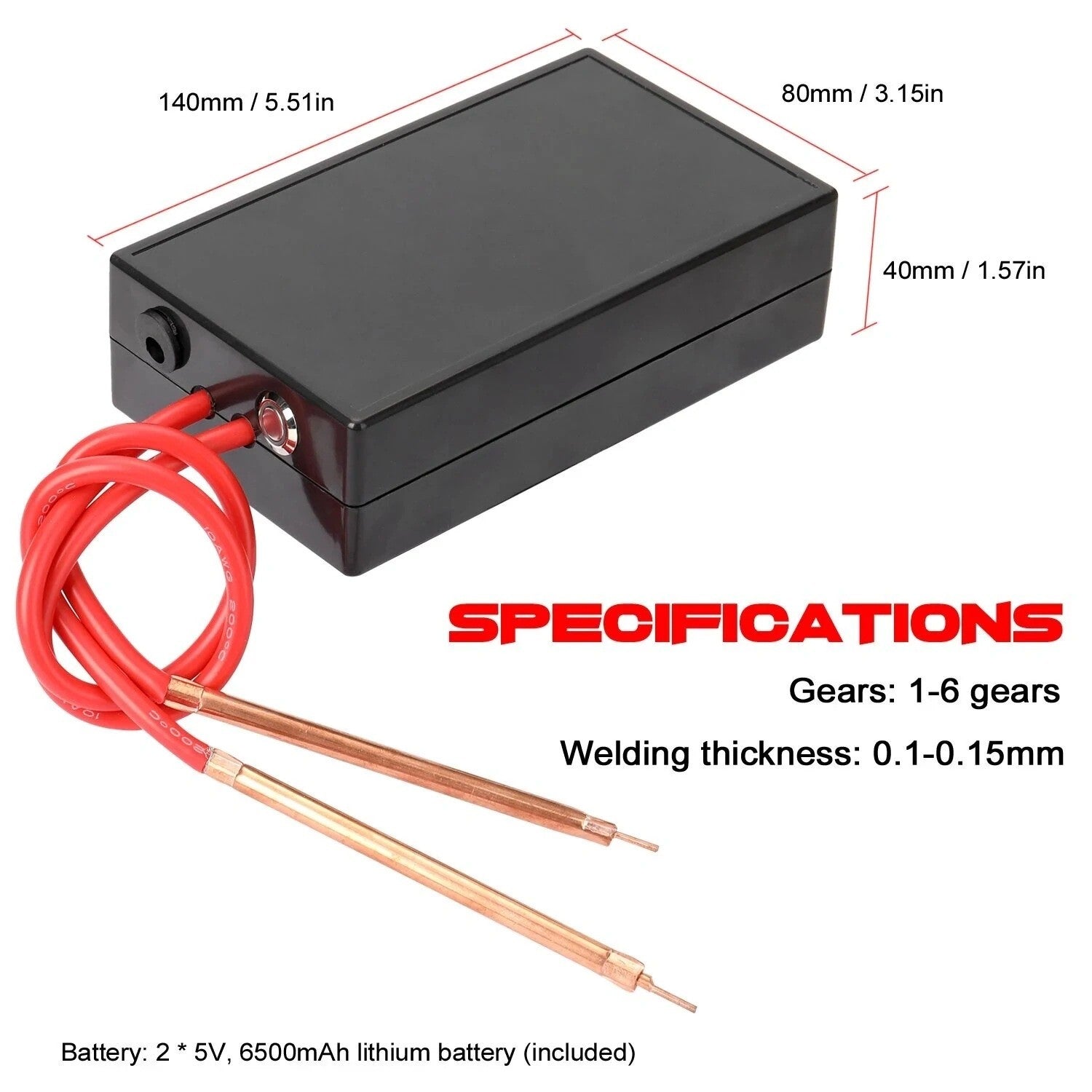 DIY Portable Mini Spot Welder Machine 6 Gears Battery Welding Tool Kit For 18650