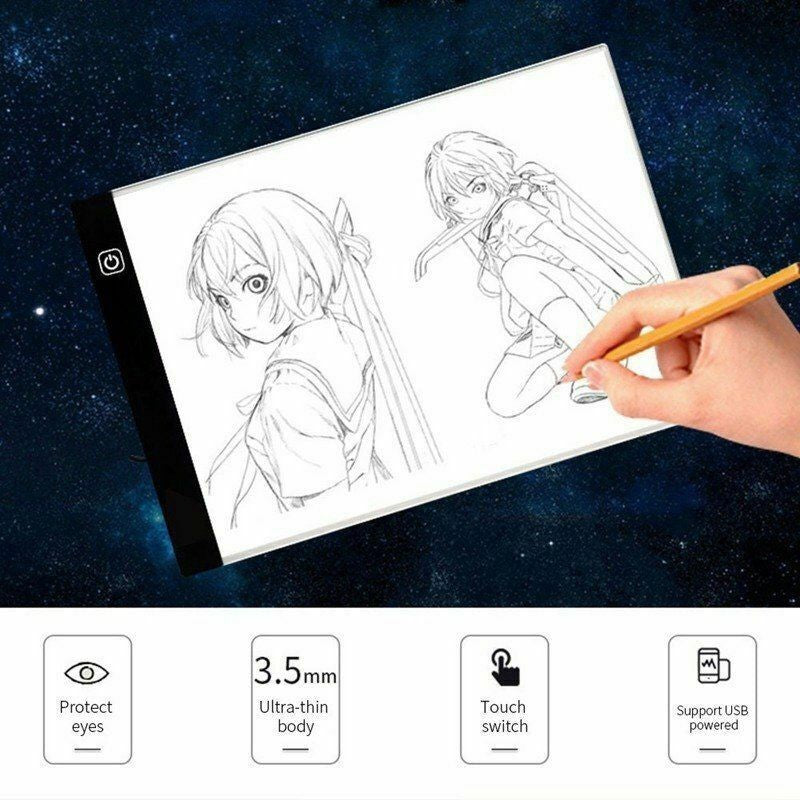 A4 LED Drawing Board Light Box Tracing Pad Copy