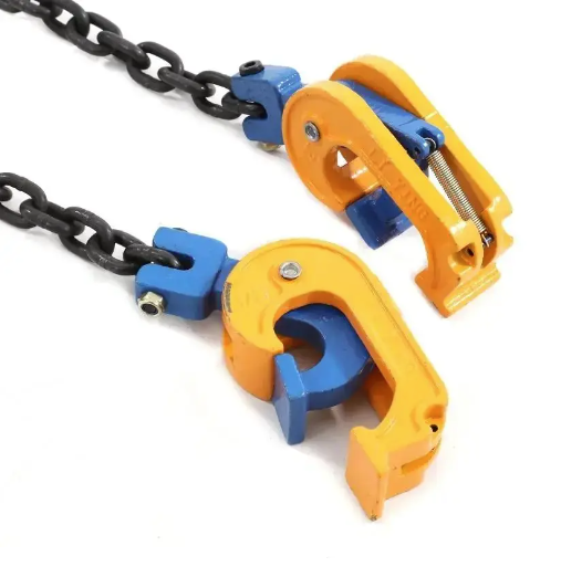 1T Capacity Drum Lifting Clamps with Steel Chain, Engine Hoist Sling Clamps