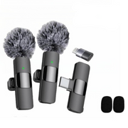 Microphone Dual Lapel Microphone for iPhone Ipad Android Pc