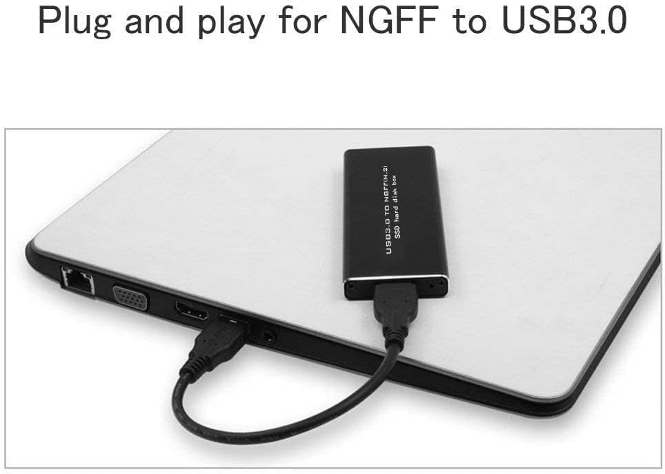 USB 3.0 TO M.2 NGFF SSD SATA External Enclosure Storage Case Adapter