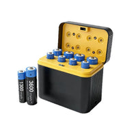 8PCS Rechargeable Lithium AA AAA Batteries with Fast Smart Charger Storage Case