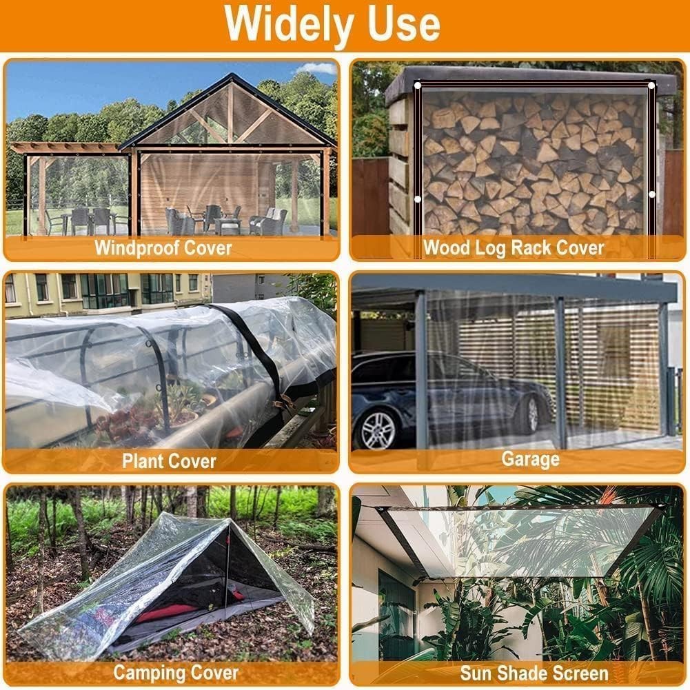 2MX4M Waterproof Clear Tarpaulin