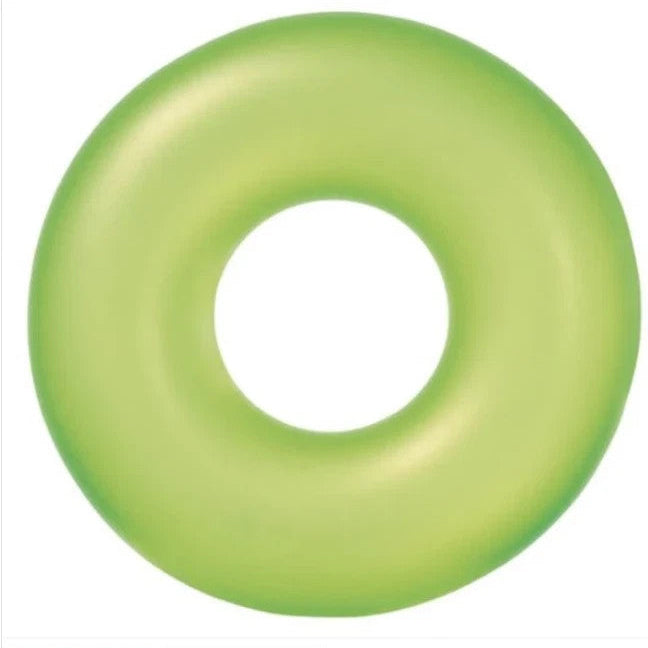 Bestway Frosted Neon Inflatable Swim Ring Tube 76cm Fog Light Green