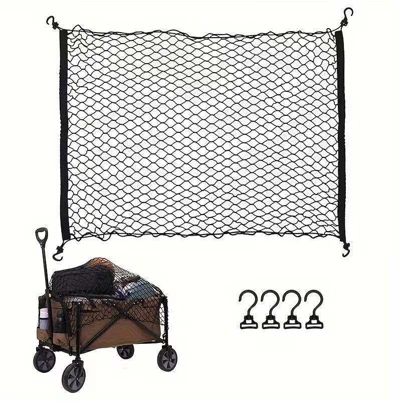 92x76cm Cargo Net for Garden Wagon Cart Nylon Netting Trolley Cart