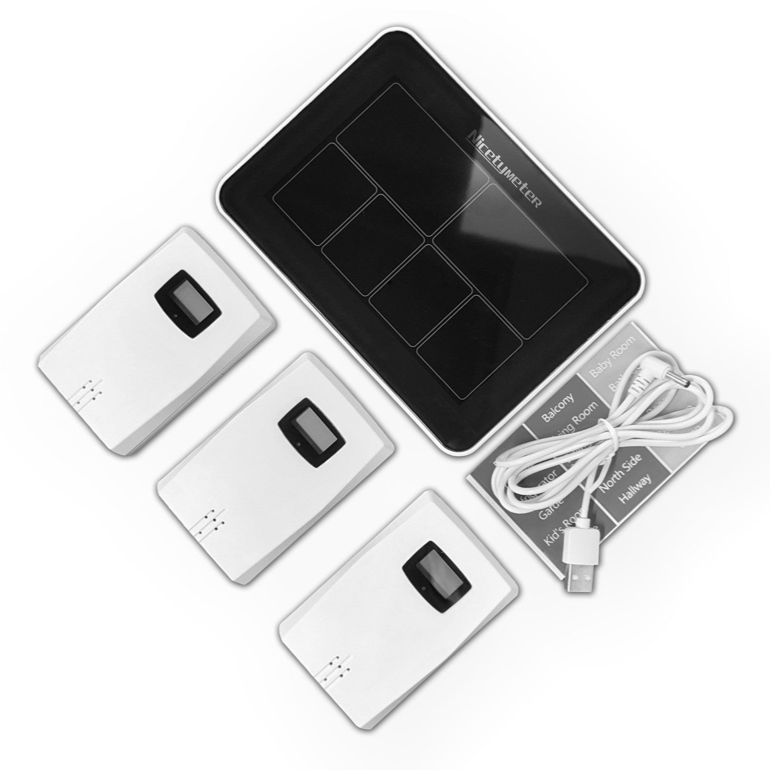 Weather Station Wireless Thermometer with 3 Sensors Temperature Humidity Monitor