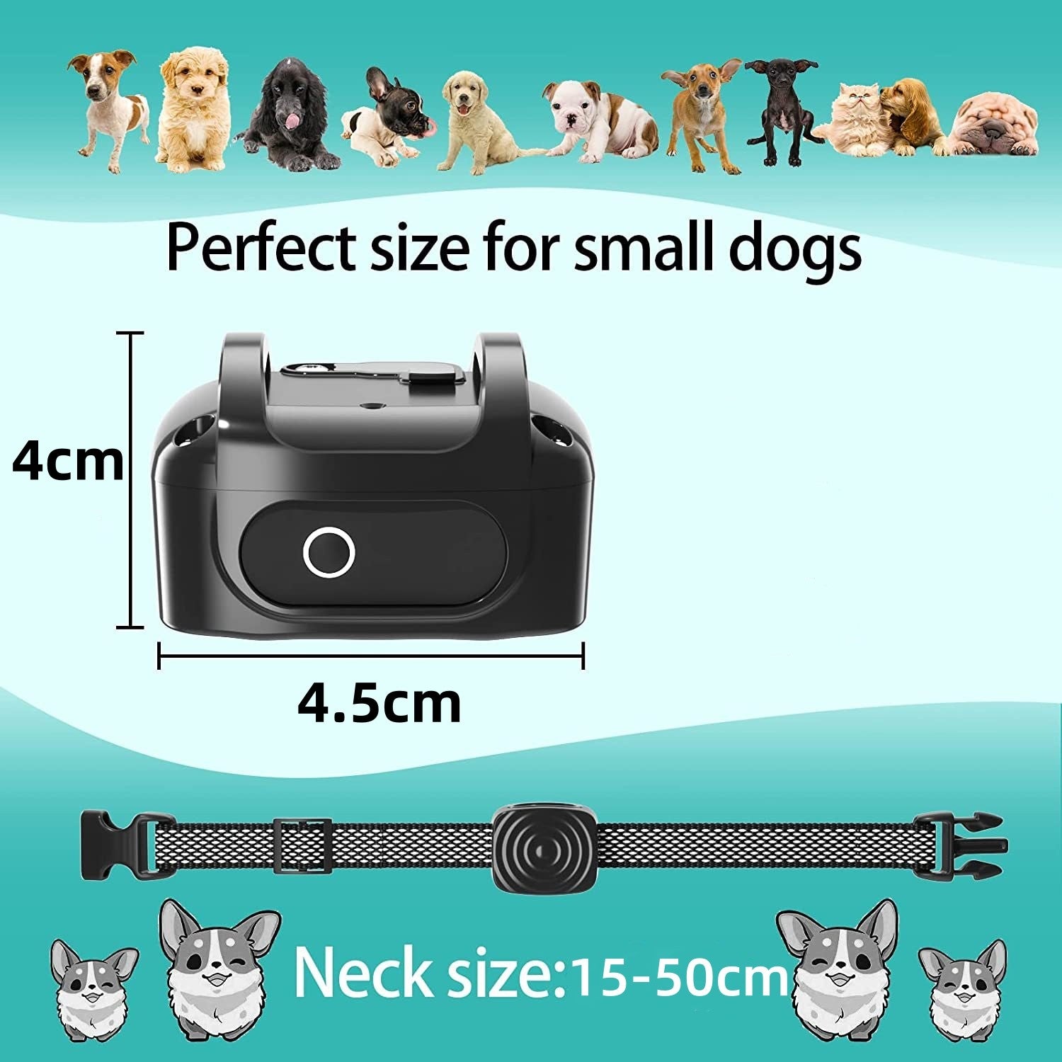 Training Anti Bark Dog Collar Rechargeable Stop Barks