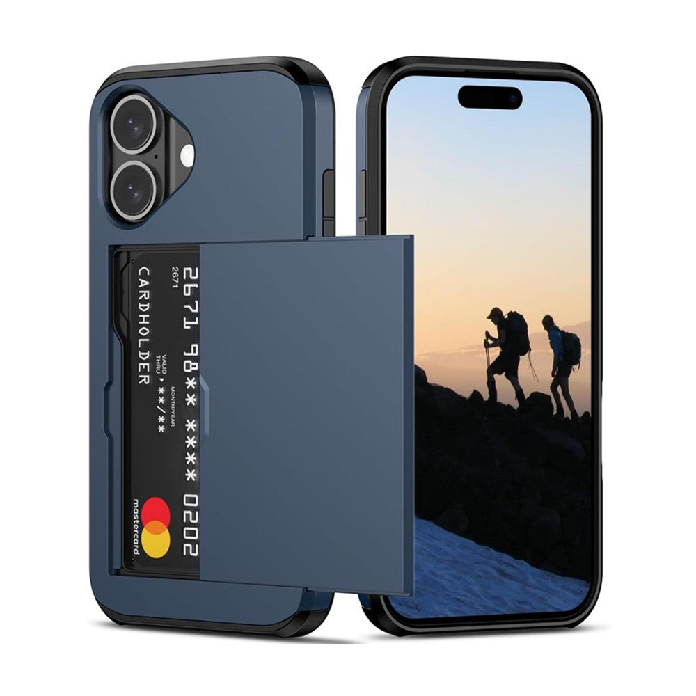 Shockproof Card Slots Back Holder Rugged Case Cover For iPhone 17