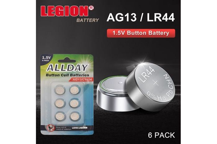 Allday Button Cell Batteries Pack of 6 LR44