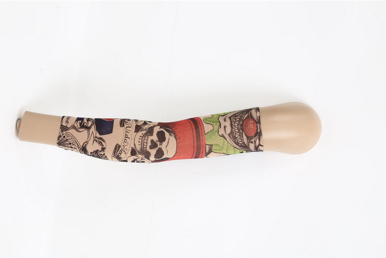 Stretch Costume Fake Tattoo Sleeve Arm Stocking Pack of 6