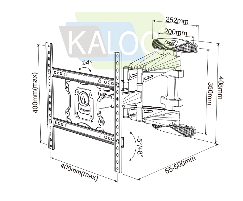Ultra Strong TV Wall Bracket Mount for 32"-75"