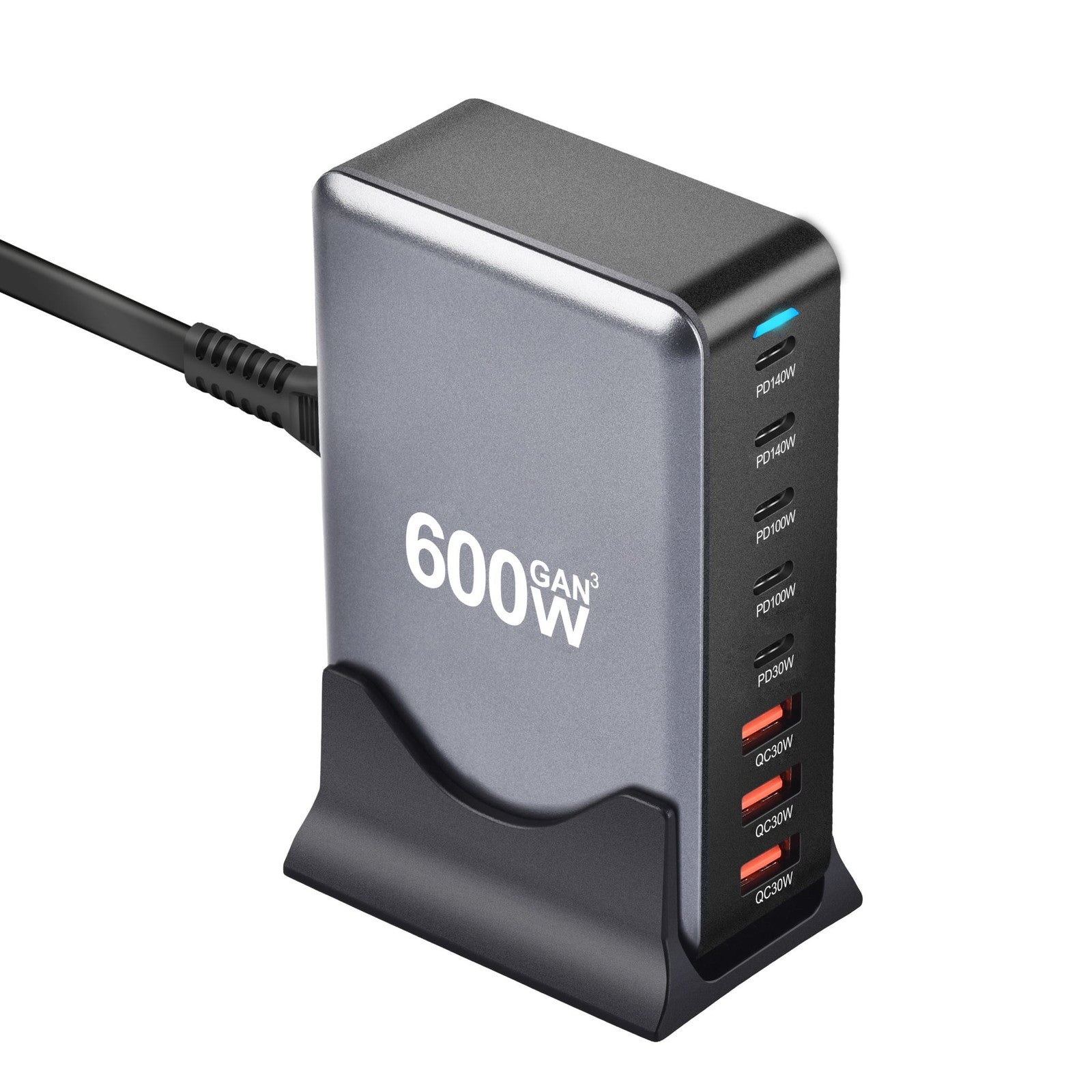 600W Fast Charging Station HUB Wall Charger USB Type C PD 8 Ports