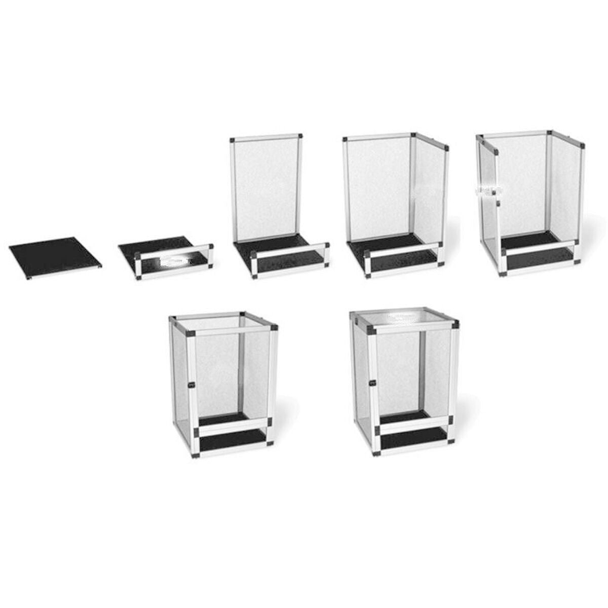 50x50x100cm Aluminum Alloy Reptile Enclosure Lizard Terrarium Snake Cage Mesh