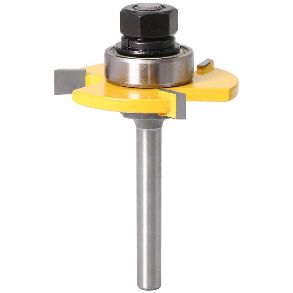 Tongue and Groove Router Bit Set 1/4'' Shank T-type Woodwork Milling Cutter 3pcs