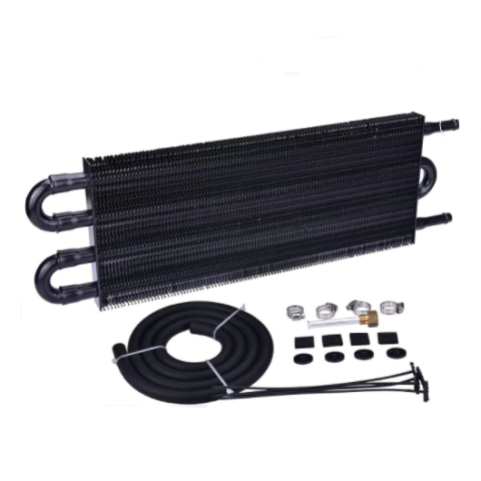 4 Pass Tube and Fin Transmission Cooler Universal 5/16" Oil Cooler Kit