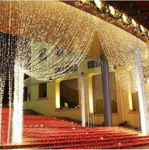 6X3M 600 Led Curtain Fairy String Lights Wedding Outdoor Christmas Garden Party