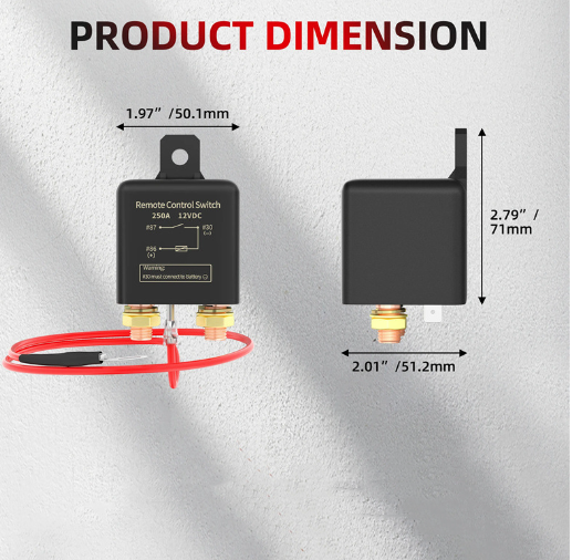 12V DC 200A Remote Battery Disconnect Switch Isolator Wireless for Car Truck RV