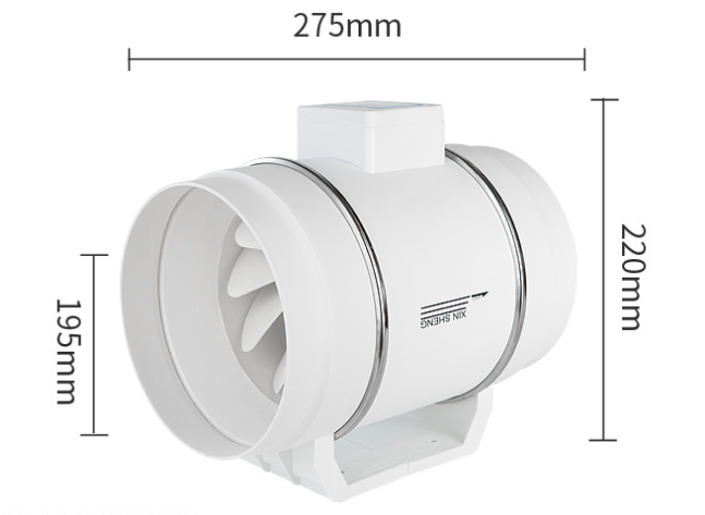 8" Silent Fan Extractor Duct Hydroponic Inline Exhaust Industrial Vent
