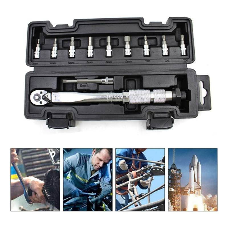 5-25NM Bicycle Torque Wrench Hexagon Wrench Tool Socket Set
