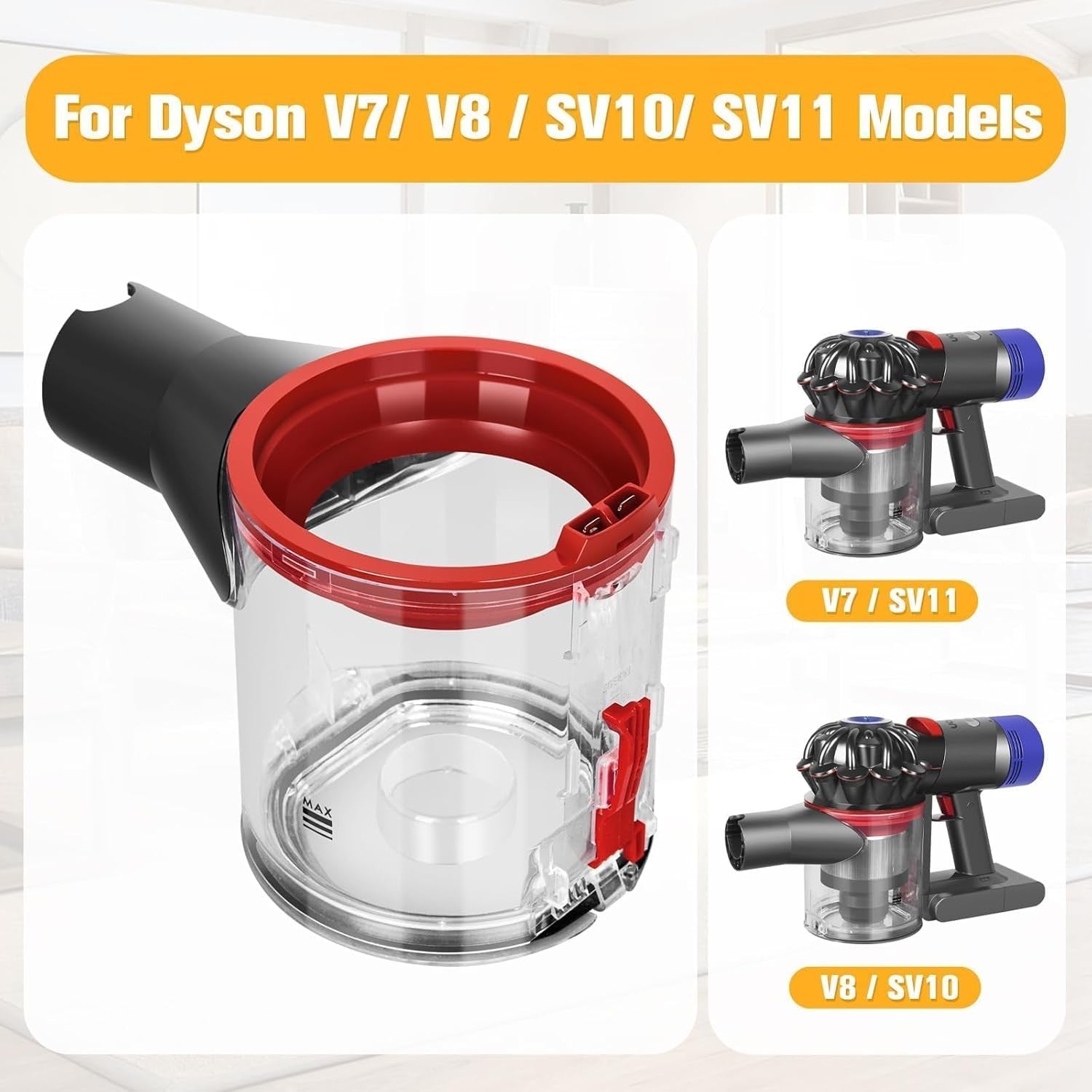 Replacement Dust Bin for Dyson V7 V8