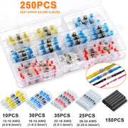 250pcs Waterproof Solder Seal Sleeve Heat Shrink Butt Wire Connectors Terminals