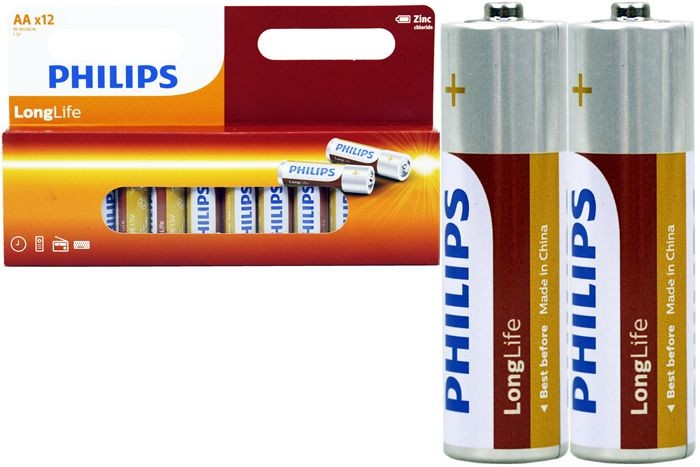 Philips Battery Zinc Carbon AA (Pack of 12)