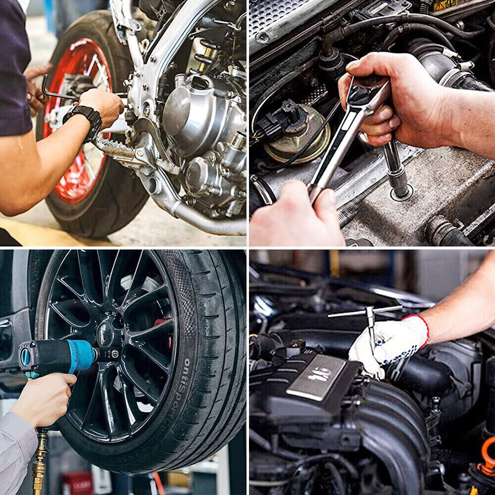 1/2" Socket Set CR-V Steel Metric Sockets Long 20PCS 8-32MM