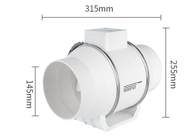 6" Silent Fan Extractor Duct Hydroponic Inline Exhaust Industrial Vent