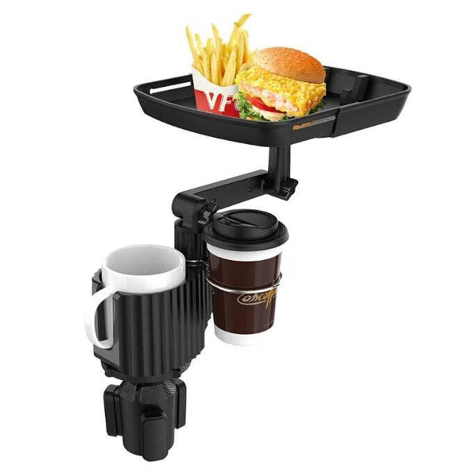 3 in 1 Expandable Cup Holder Tray for Car Cup Holder Expander for Car Food Table