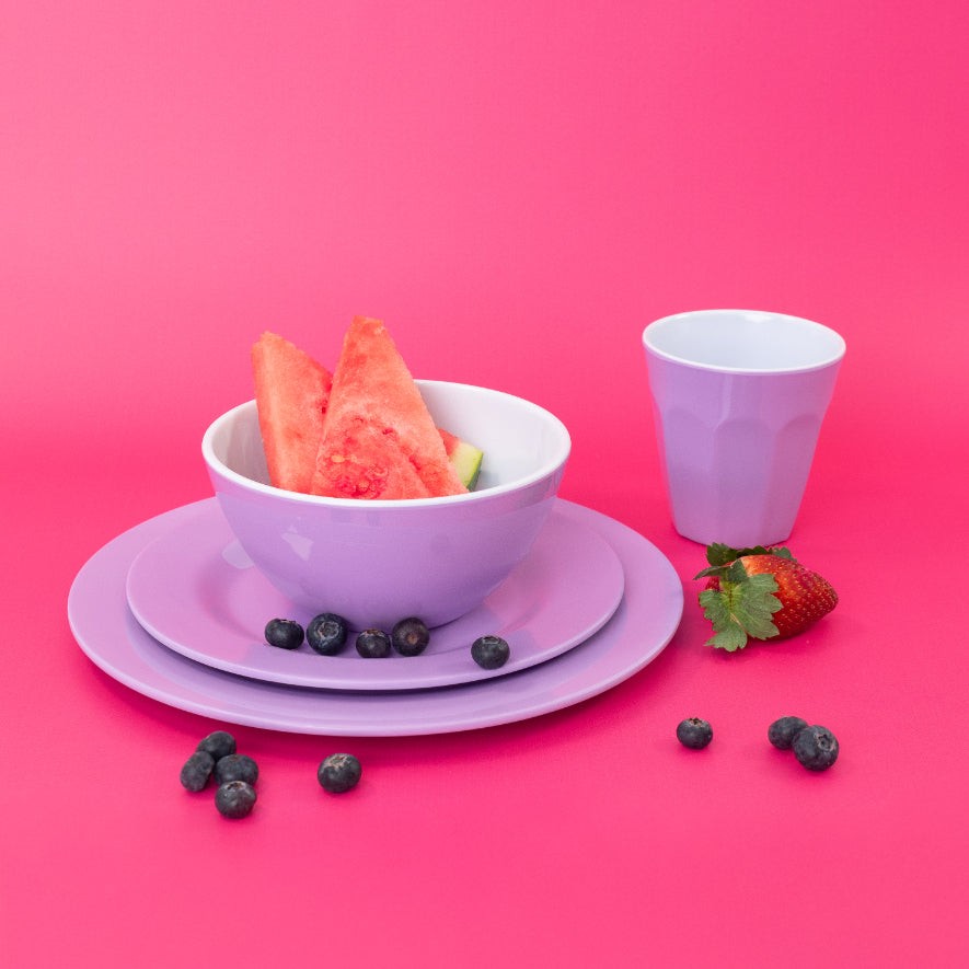 Henni & Friends 20CM Melamine Plates (Set of 6 Purple) Kids Children