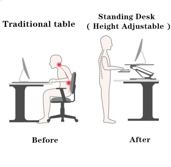 Laptop PC Monitor Computer Height Adjustable Table Standing Desk