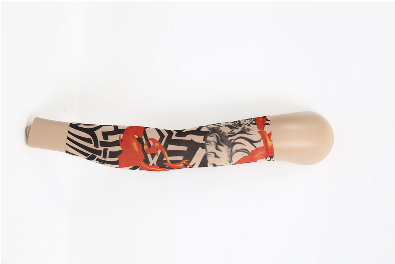 Stretch Costume Fake Tattoo Sleeve Arm Stocking Pack of 6