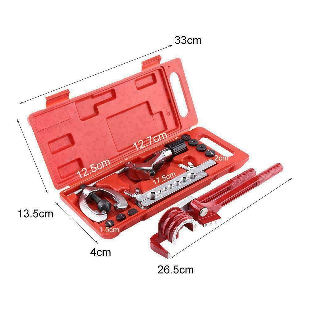 10pcs Flare Tool Kit Brake Air Line Double Flaring Set 3 In 1 Tube Pipe Bender