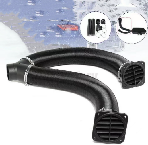 75mm 100cm Diesel Heater Air Pipe Duct Ducting Heating Hose Clip Outlet