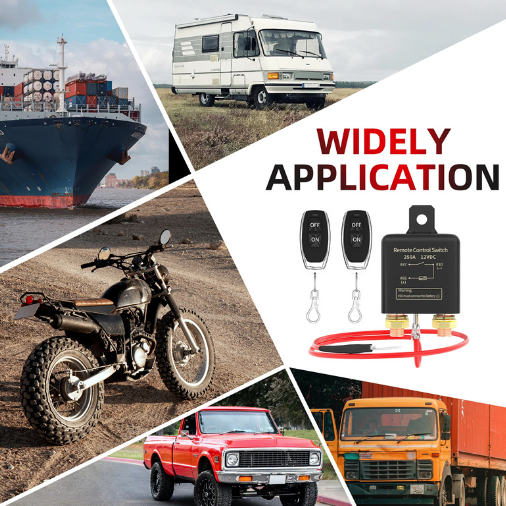 12V DC 200A Remote Battery Disconnect Switch Isolator Wireless for Car Truck RV