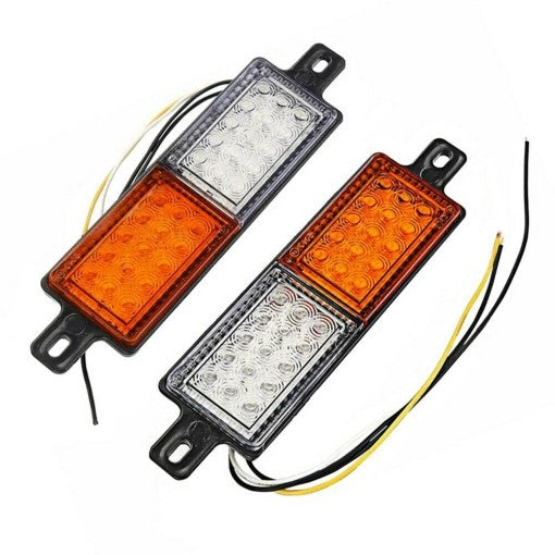 Pair LED Bullbar Indicator Tail Lights Front Park DRL Light
