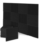12PCS Studio Acoustic Foam Sound Absorption Proofing Panel Wedge