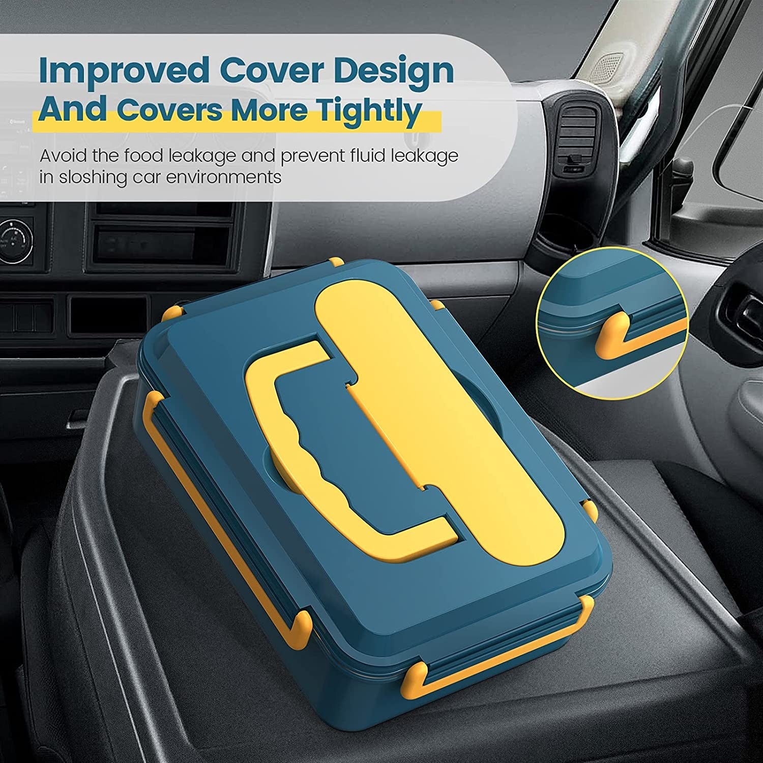 Portable Electric Heated Car Plug Heating Hot Travel Lunch Box Bento Food Warmer