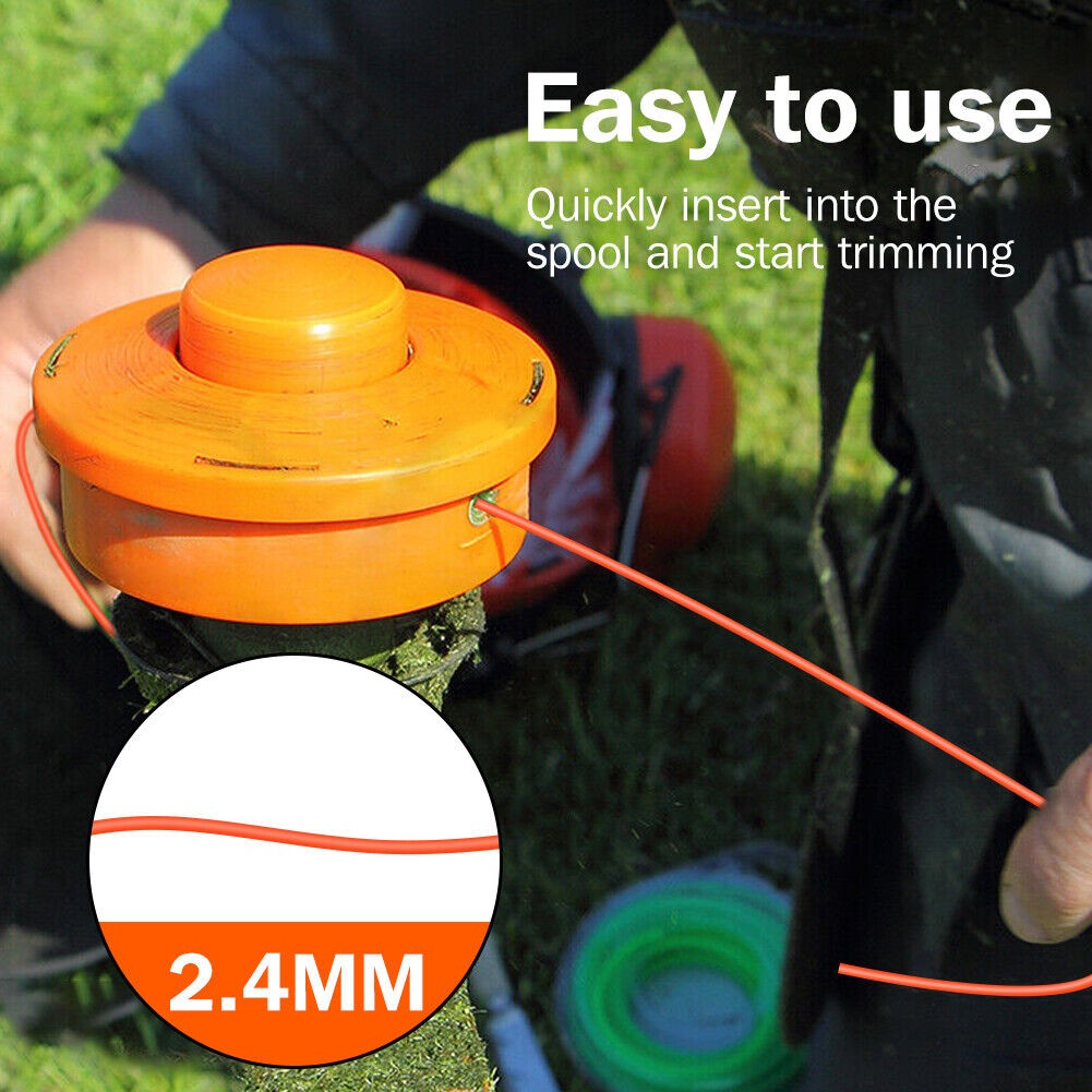 Trimmer Line Round String Cord Brushcutter 2.4mm 100M Whipper Snipper Cord