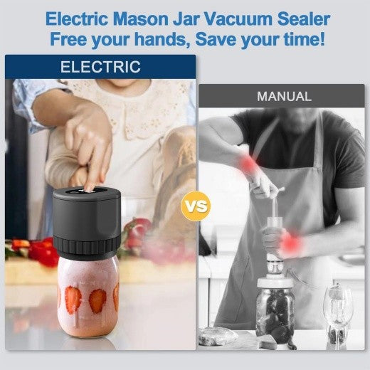 Electric Mason Jar Vacuum Sealer - Jar Vacuum Sealer for Canning Jars