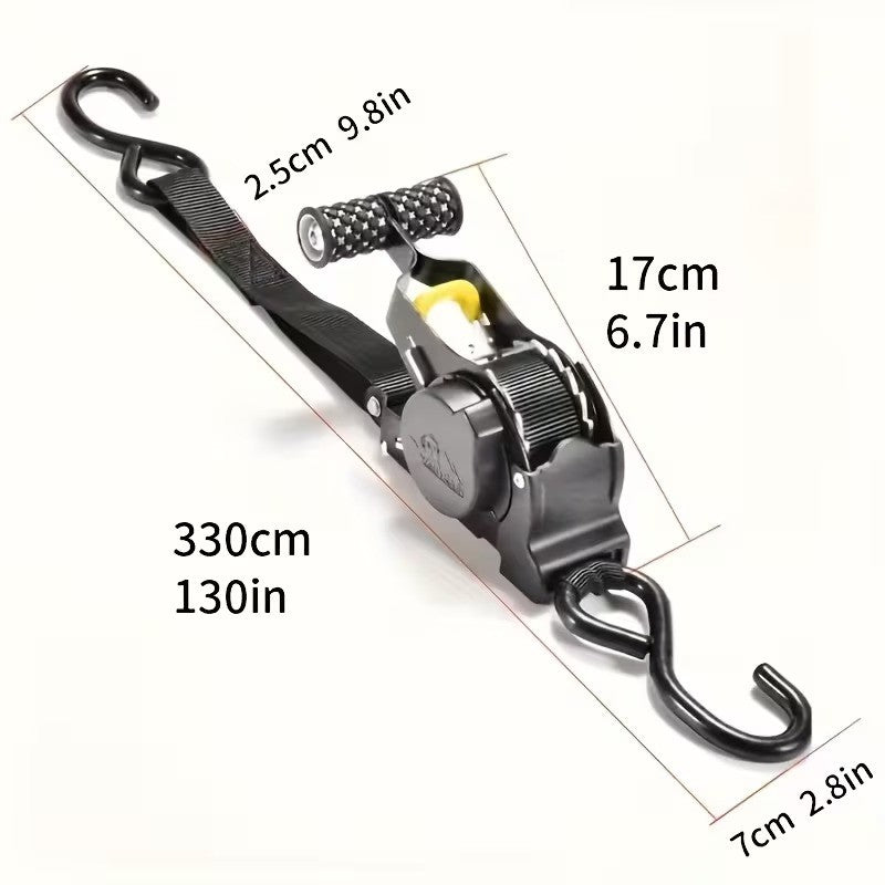 Heavy Duty Ratchet Straps Self Retractable Tie Down Straps with Soft Loops
